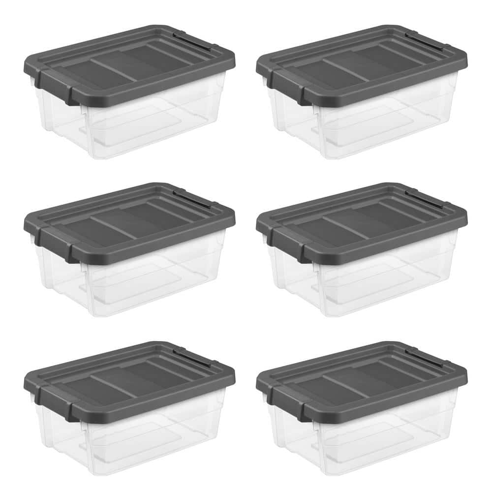 16-Qt. Clear Storage Containers 6 Pack - Hercitys