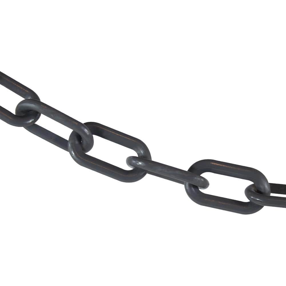 2 in. (#8, 51 mm) x 10 ft. Plastic Safety Chain in Slate Gray - Hercitys