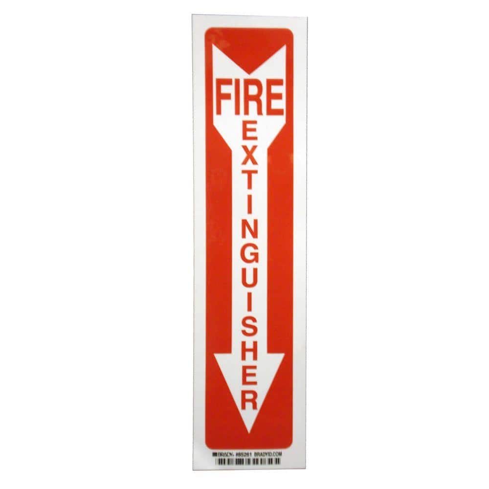 14 in. x 3-1/2 in. Fiberglass Fire Extinguisher Sign - Hercitys