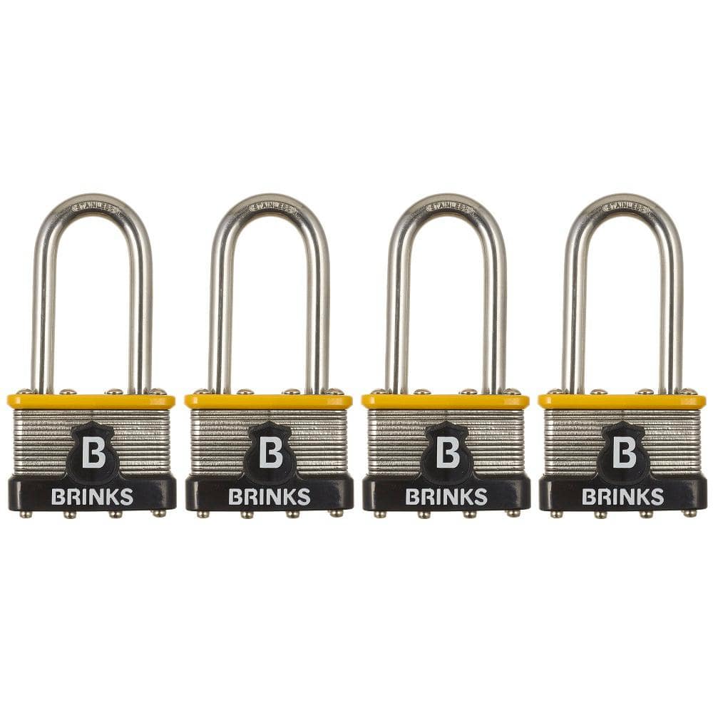 2 in. Stainless Steel Shackle (50 mm) Commercial Stainless Steel Laminated Padlock (4-Pack) - Hercitys