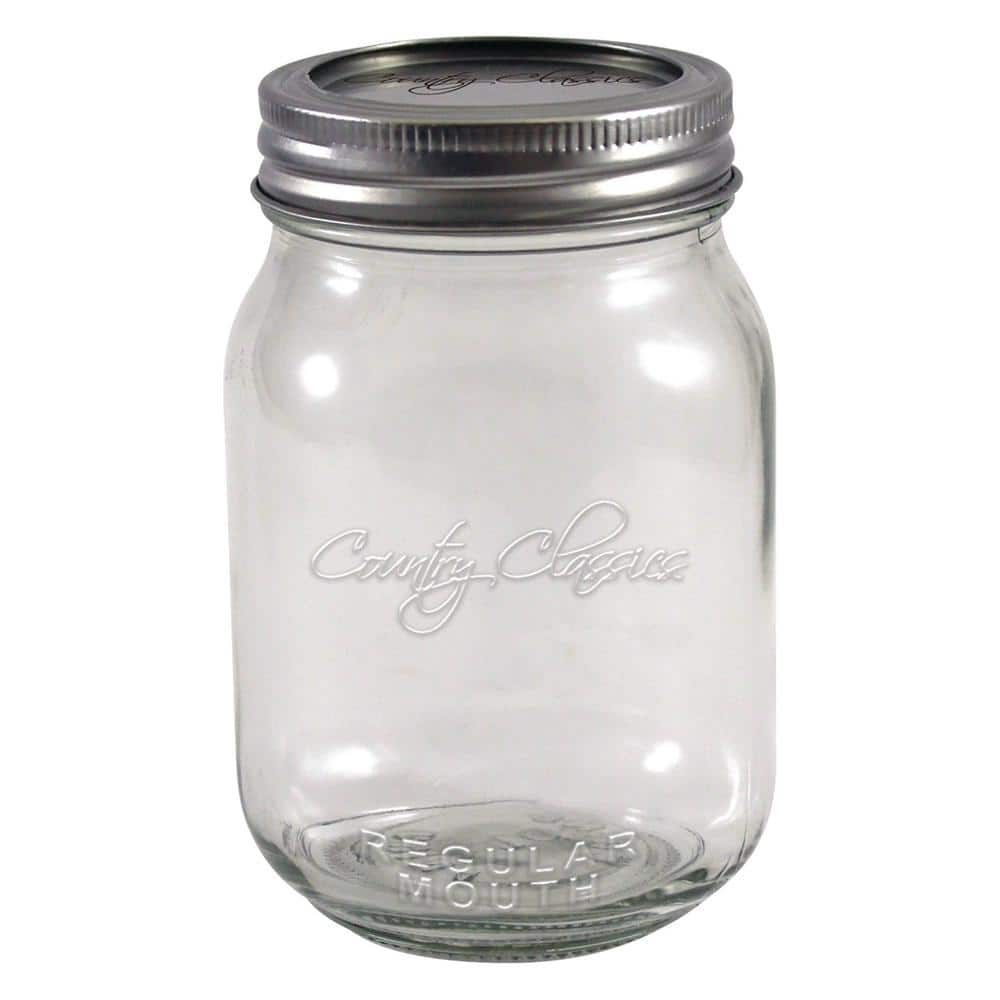16 oz. Regular Mouth Glass Canning Jar (2 packs of 12) - Hercitys