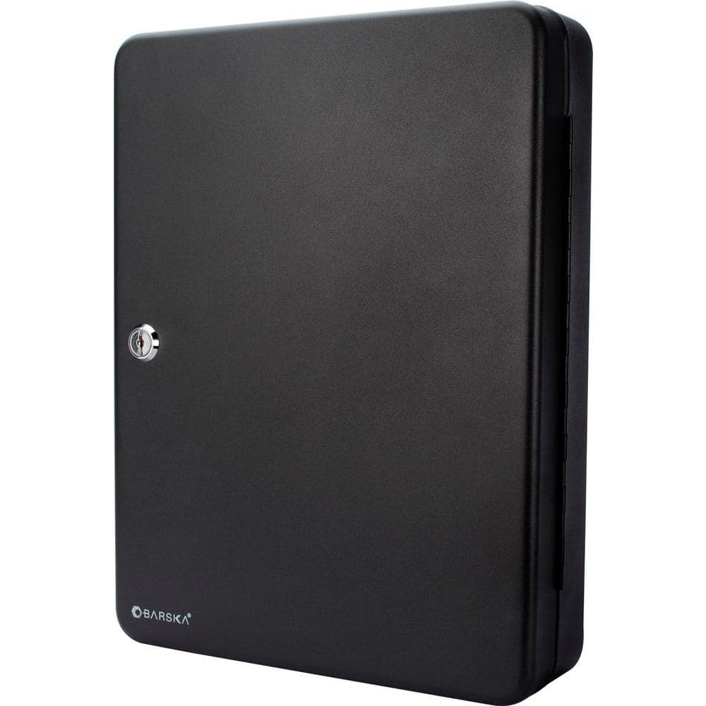 48-Position Steel Key Lock Box Safe with Key Lock, Black - Hercitys