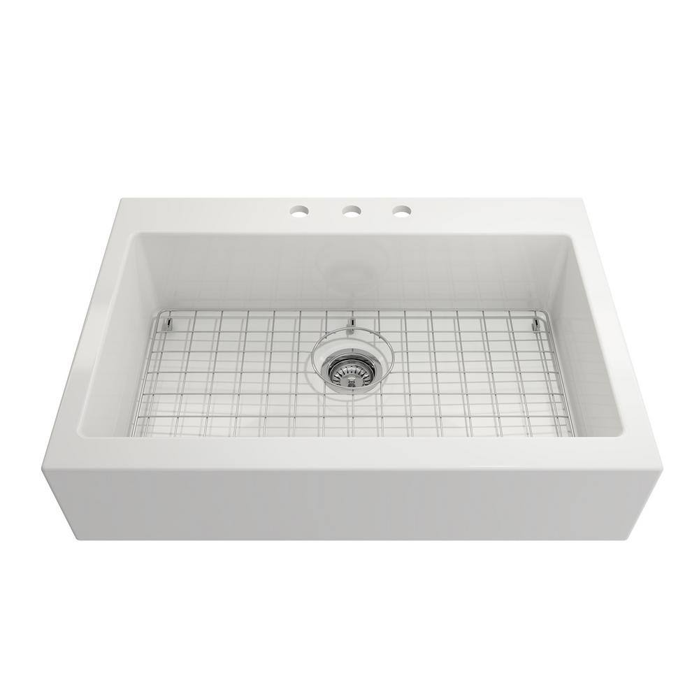 29.25 in. x 14.5 in. Sink Grid for 34 in. Apron Front Fireclay Single Bowl Kitchen Sinks in Stainless Steel - Hercitys
