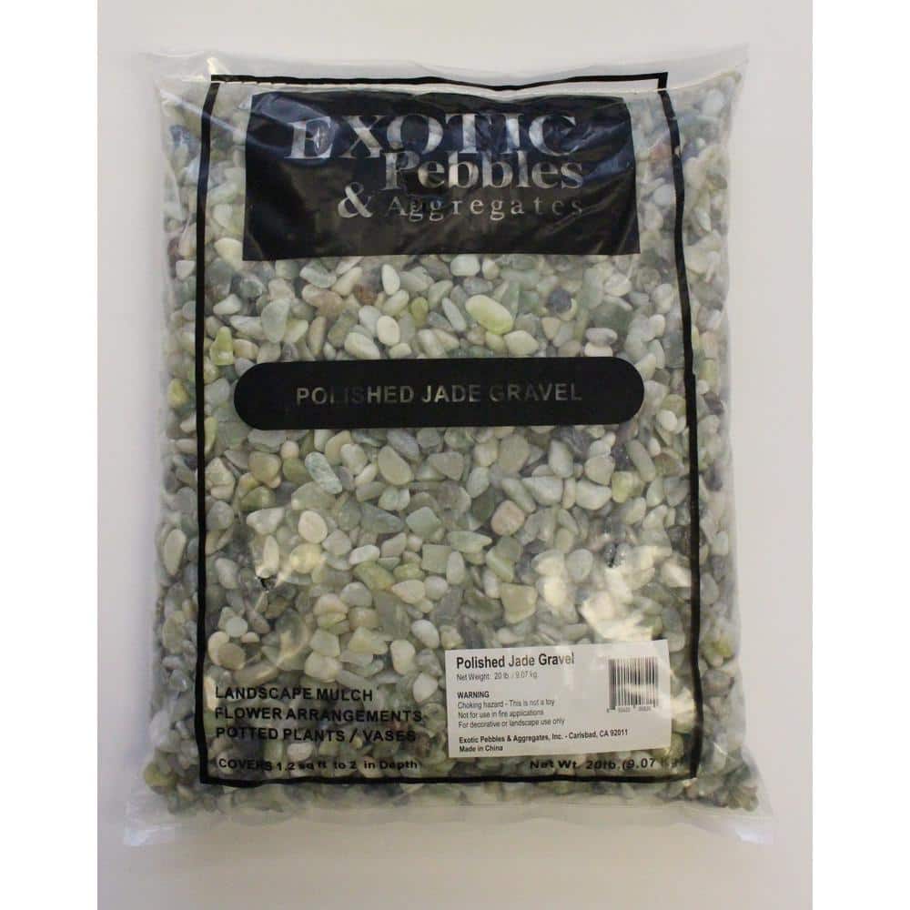 3/8 in. Polished Jade Gravel (20 lbs. Bag) - Hercitys
