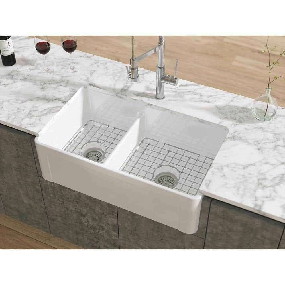 12.5 in. Grid for Small Side Fireclay Farmhouse Sink in Stainless Steel - Hercitys