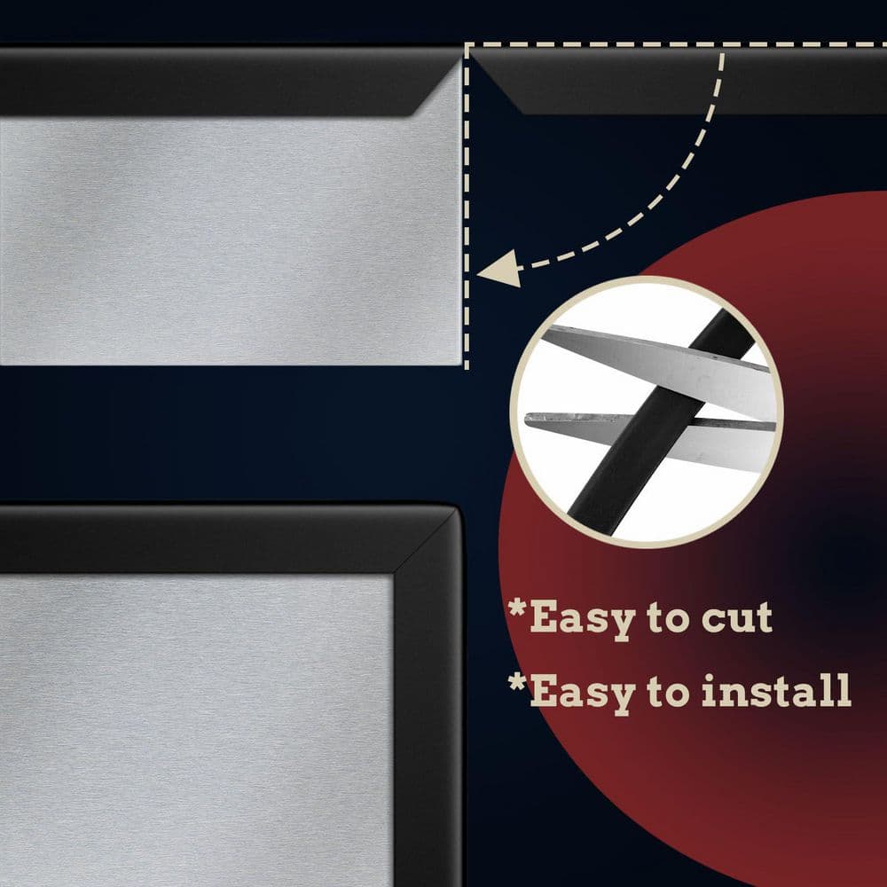 20 in. x 0.5 in. x 1 in. Easy to Install, Flexible, Durable Black Vinyl Edging 1-Pack - Hercitys