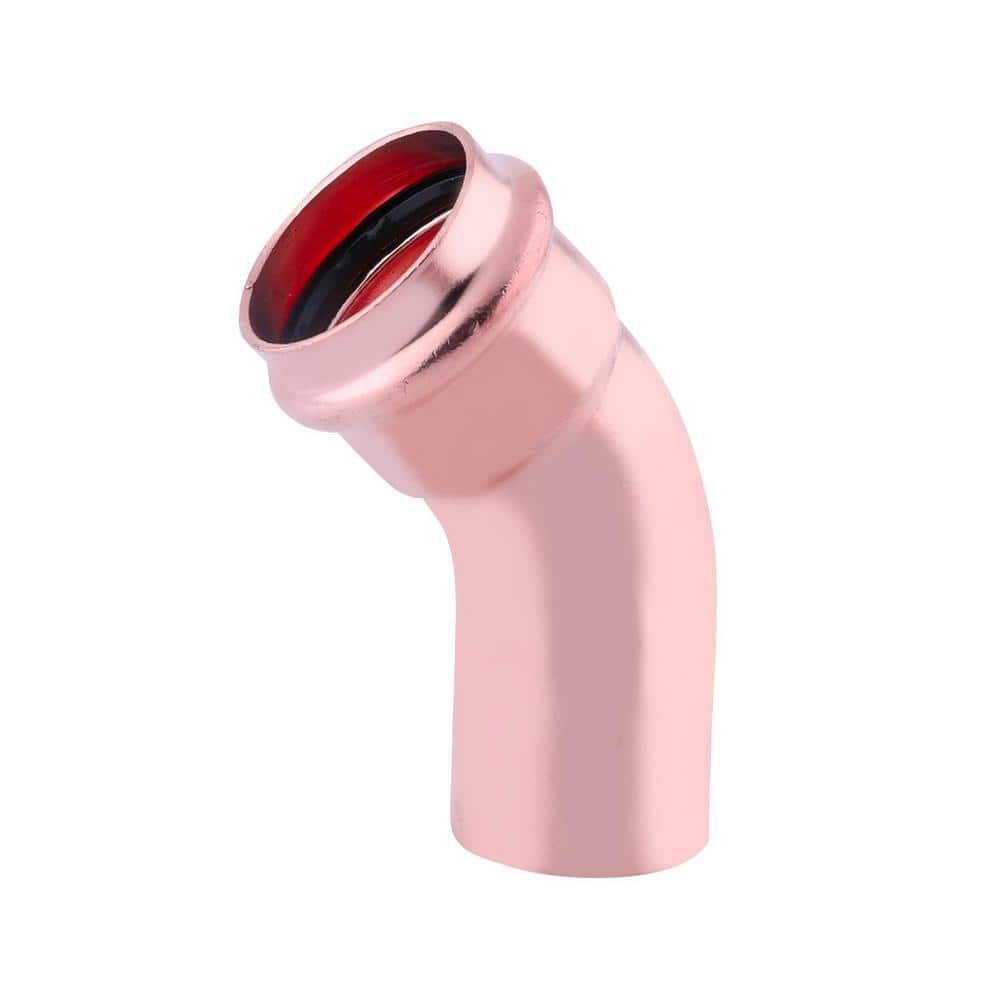 3 in. x 3 in. Copper Press XL 45° Street Elbow Press Fit x FTG - Hercitys