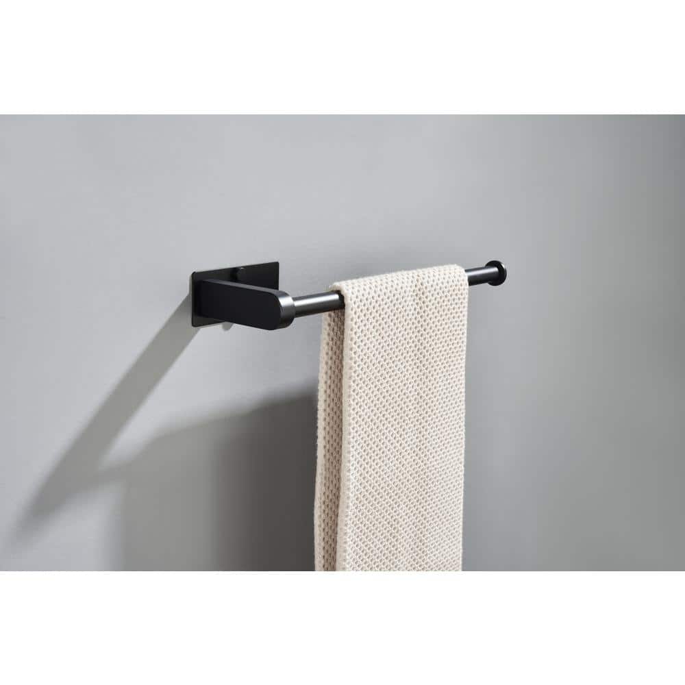 12 in. Stainless Steel Wall Mount Paper Towel Holder for Kitchen Bathroom in Matte Black (2-Pack) - Hercitys