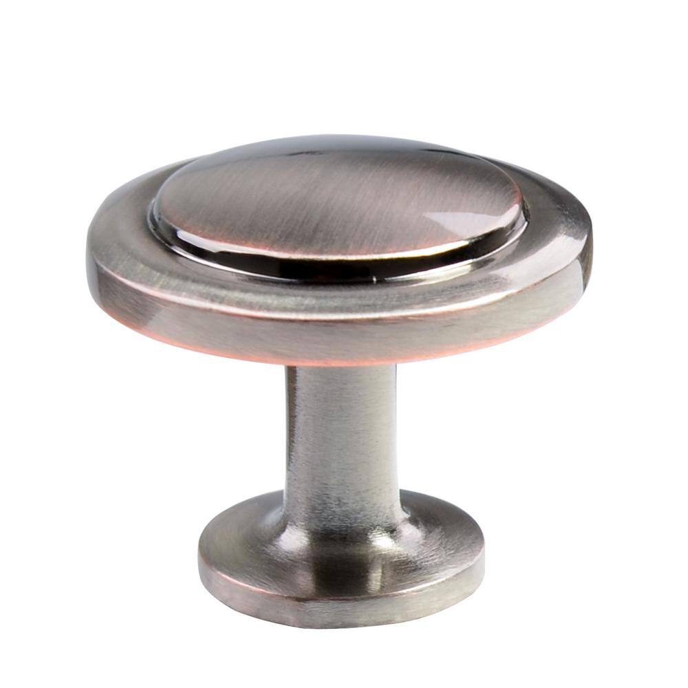 1-1/4 in. Satin Nickel Round Cabinet Knob (10-Pack) - Hercitys