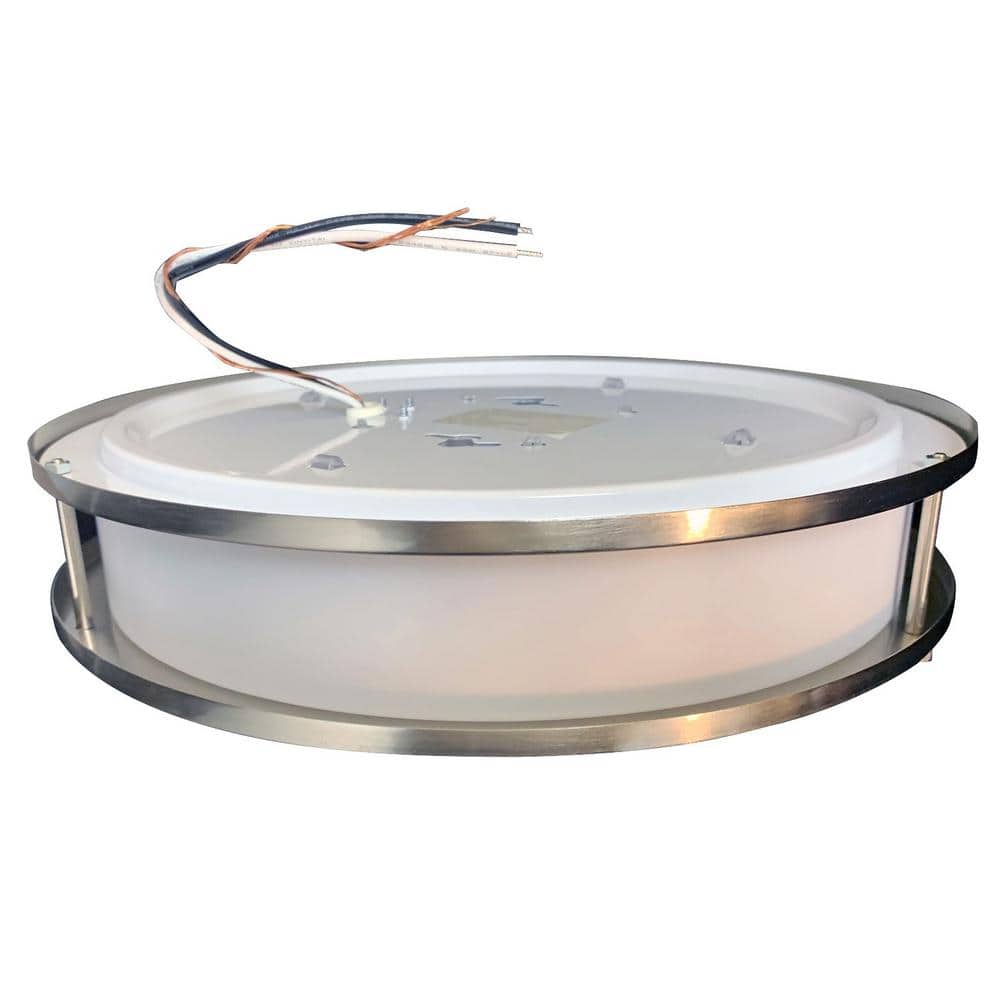 16 in. Brushed Nickel Selectable LED Flush Mount 2700/3000/3500/4000/5000K 90262 - Hercitys