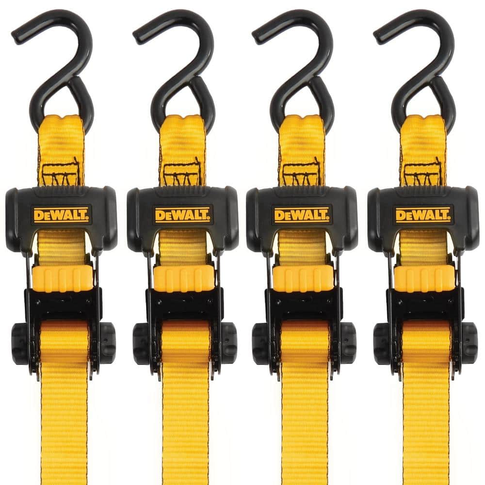 1.25 in. x 16 ft. Ratchet Tie-Down Straps 3000 lbs. Break Strength (4-Pack) - Hercitys