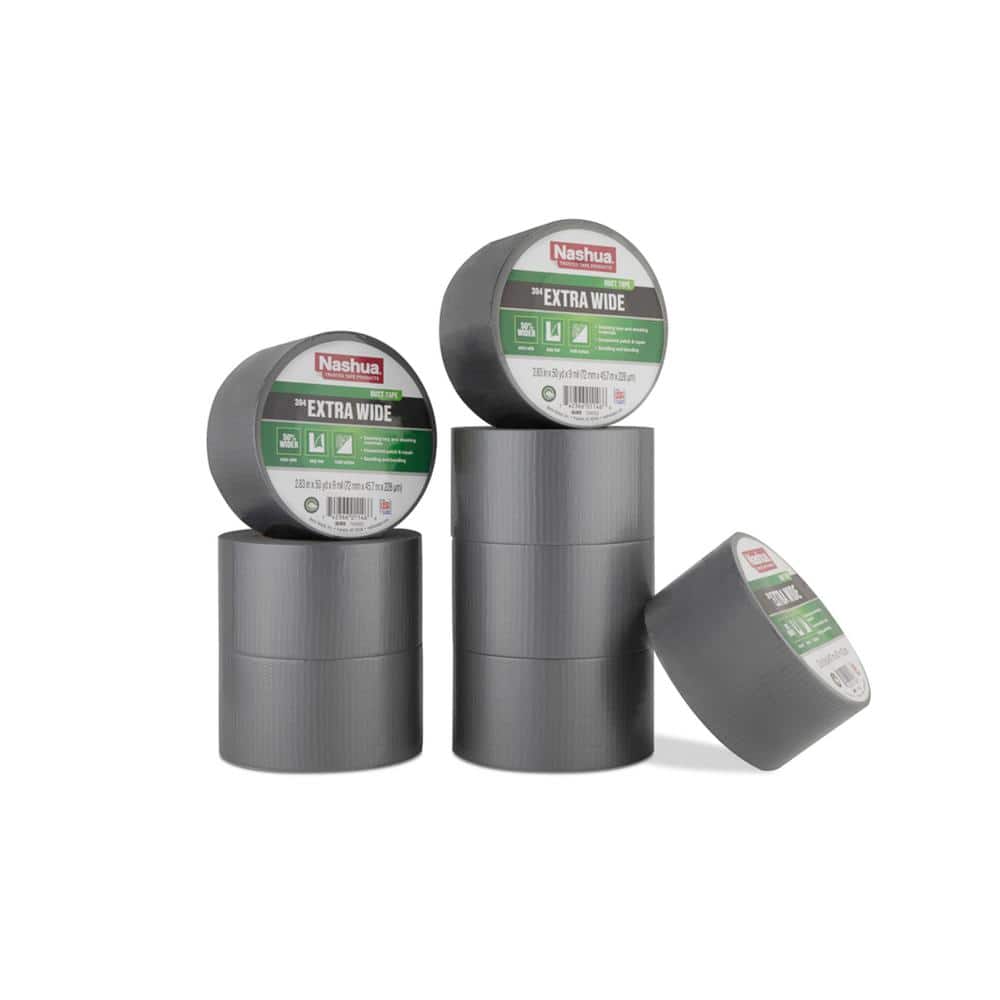 2.83 in. x 50 yd. 394 Extra Wide General Purpose Duct Tape in Silver Pro Pack (8-Pack) - Hercitys