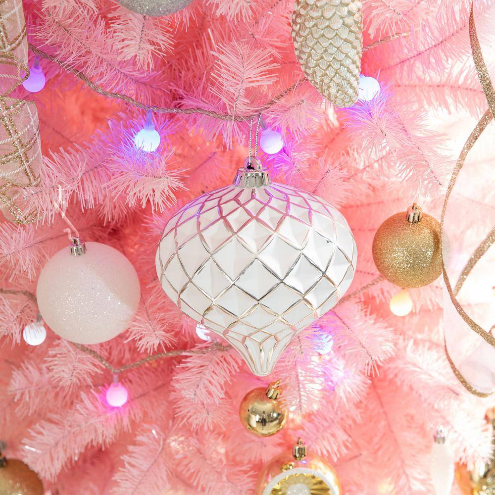 18 CT Christmas Elegant Silver Deluxe Large Shatterproof Ornaments - Hercitys