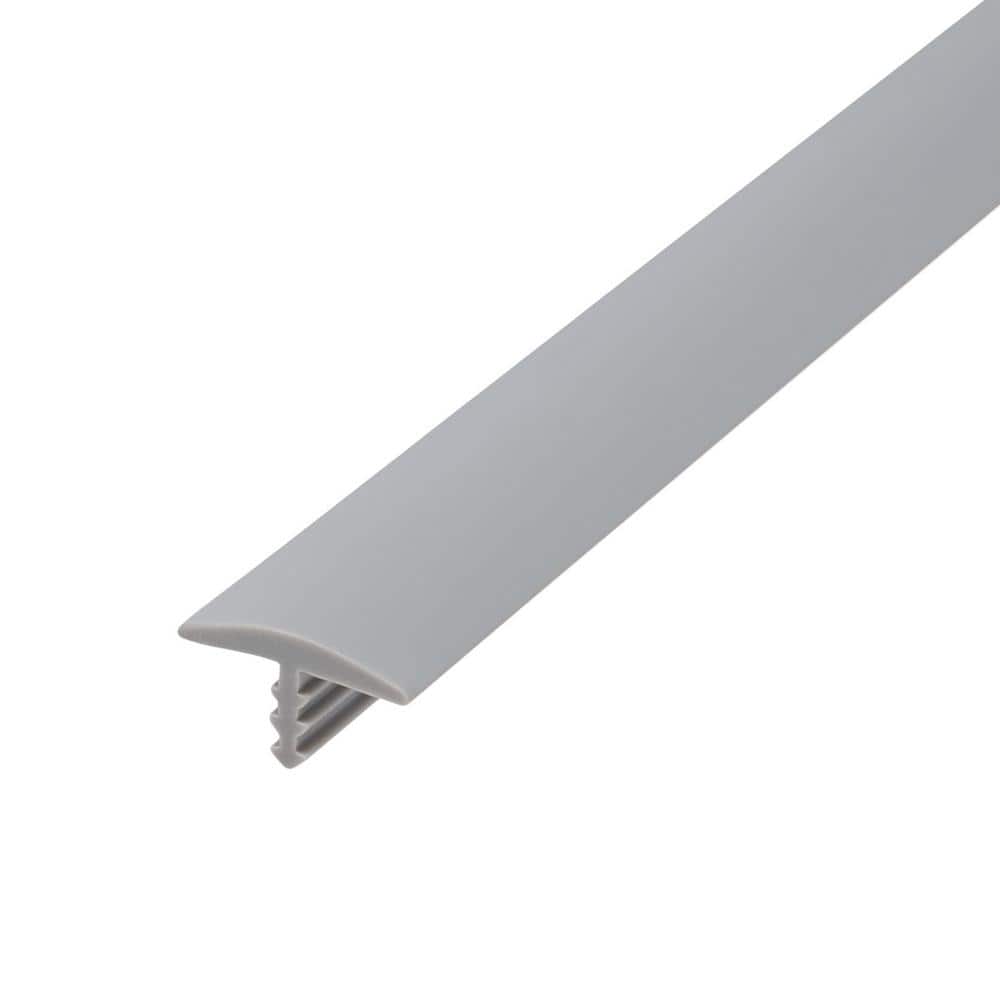5/8 in. Dove Gray Polyethylene Center Barb Hobbyist Pack Bumper Tee Moulding Edging 25 ft. Long Coil - Hercitys