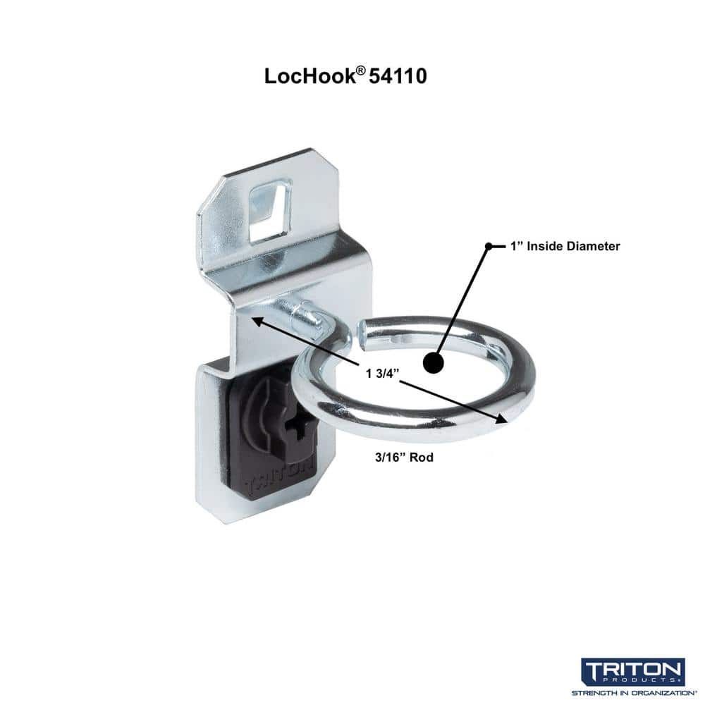 1-5/8 in. Single Ring 1 in. I.D. Zinc Plated Steel Tool Holder for LocBoard (5-Pack) - Hercitys