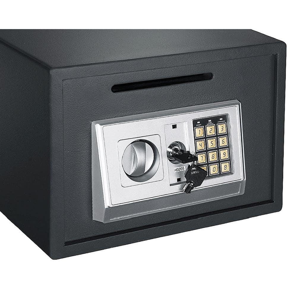 0.67 cu. ft. Depository Digital Safe – Electronic Lockbox with Keypad and 2 Manual Override Keys - Hercitys