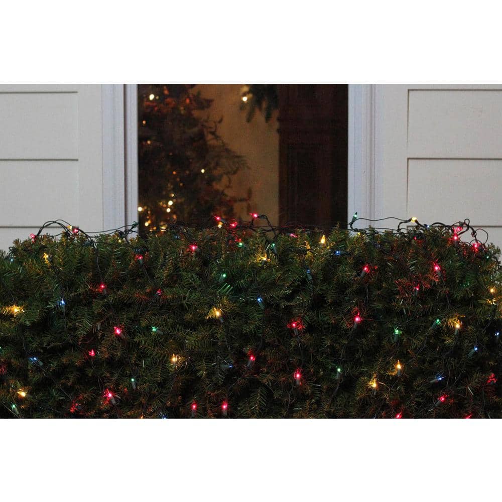 4 ft. x 6 ft. Multi-Color Mini Net Style Christmas Lights with Green Wire - Hercitys