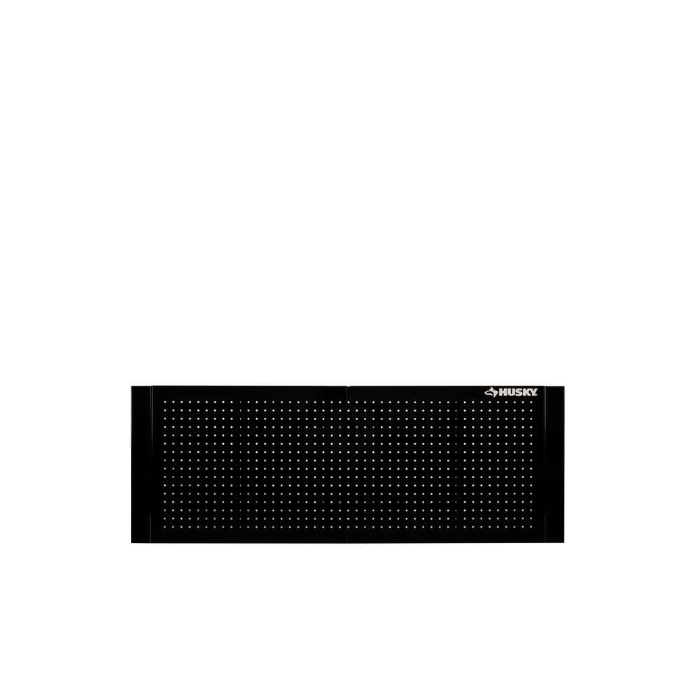 52 in. W to 72 in. W Gloss Black Adjustable Pegboard - Hercitys