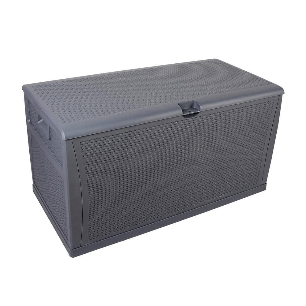 120 Gal. Grey Plastic Deck Box - Hercitys