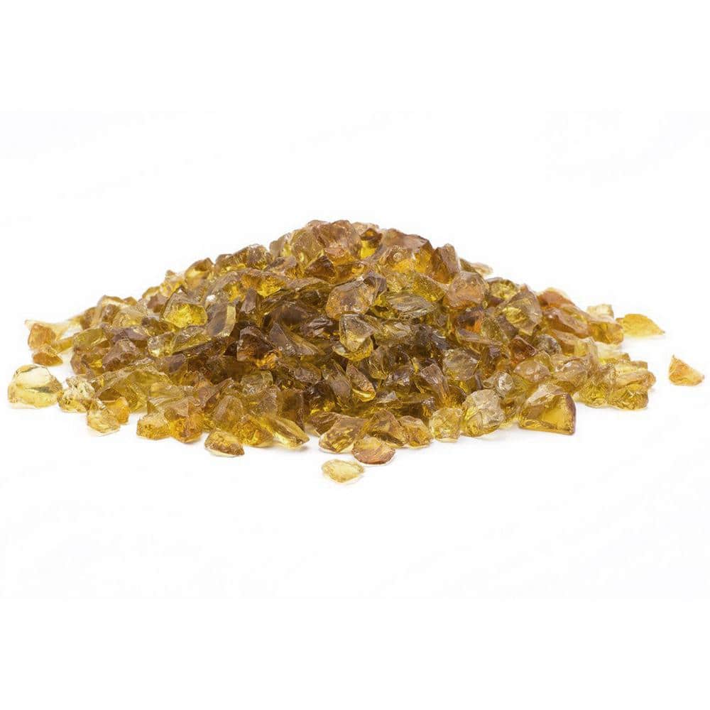 1/2 in. 10 lb. Medium Chestnut Landscape Fire Glass - Hercitys