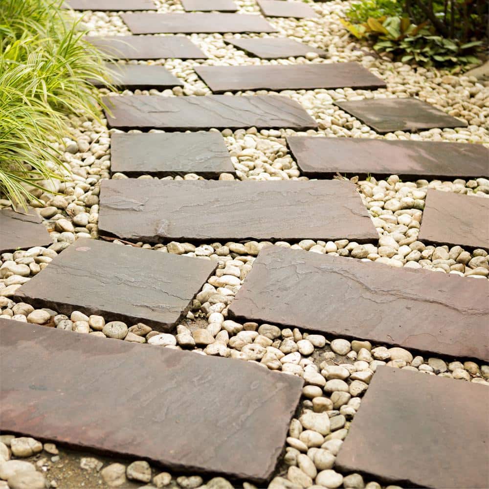 0.25 cu. ft. 3 in. to 5 in. Buff Mexican Beach Pebble Smooth Round Rock for Gardens, Landscapes, and Ponds - Hercitys