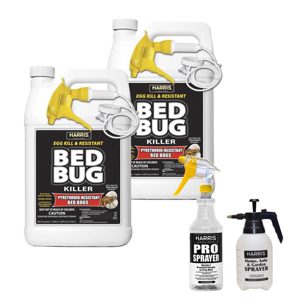 1 Gal. Ready-to-Use 1 Gal. Bed Bug Killer (2-Pack), 256 oz. Pro Spray Bottle and 55 oz. Mini Pump Sprayer - Hercitys