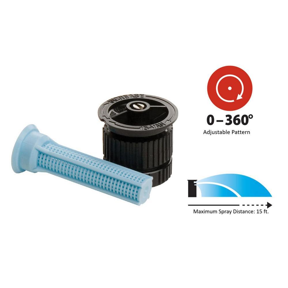 15-VAN Sprinkler Nozzles, 0-360 Degree Pattern, Adjustable 12-15 ft. (25-Pack) - Hercitys