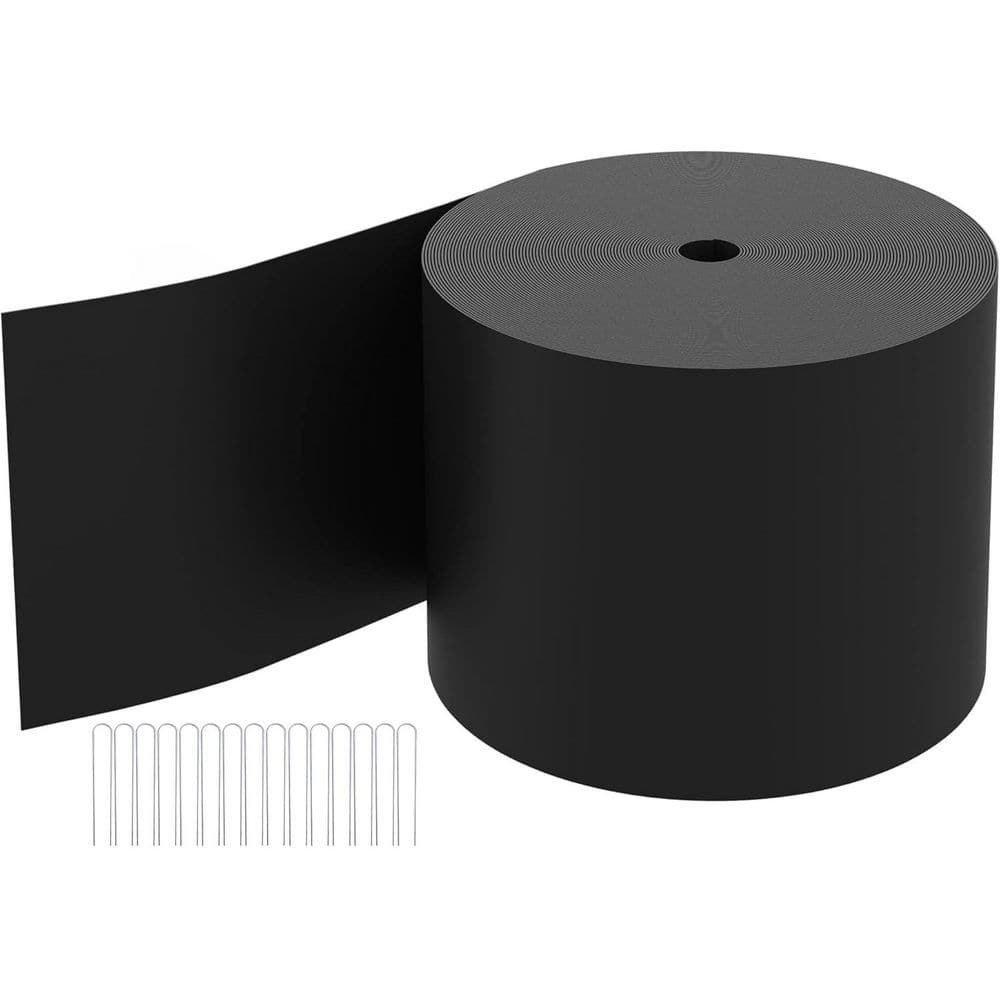 50 ft. PVC Landscape Edging Coil – 5 in. Depth, Flexible Garden Bed Barrier for Lawns, Driveways, Paths - Hercitys