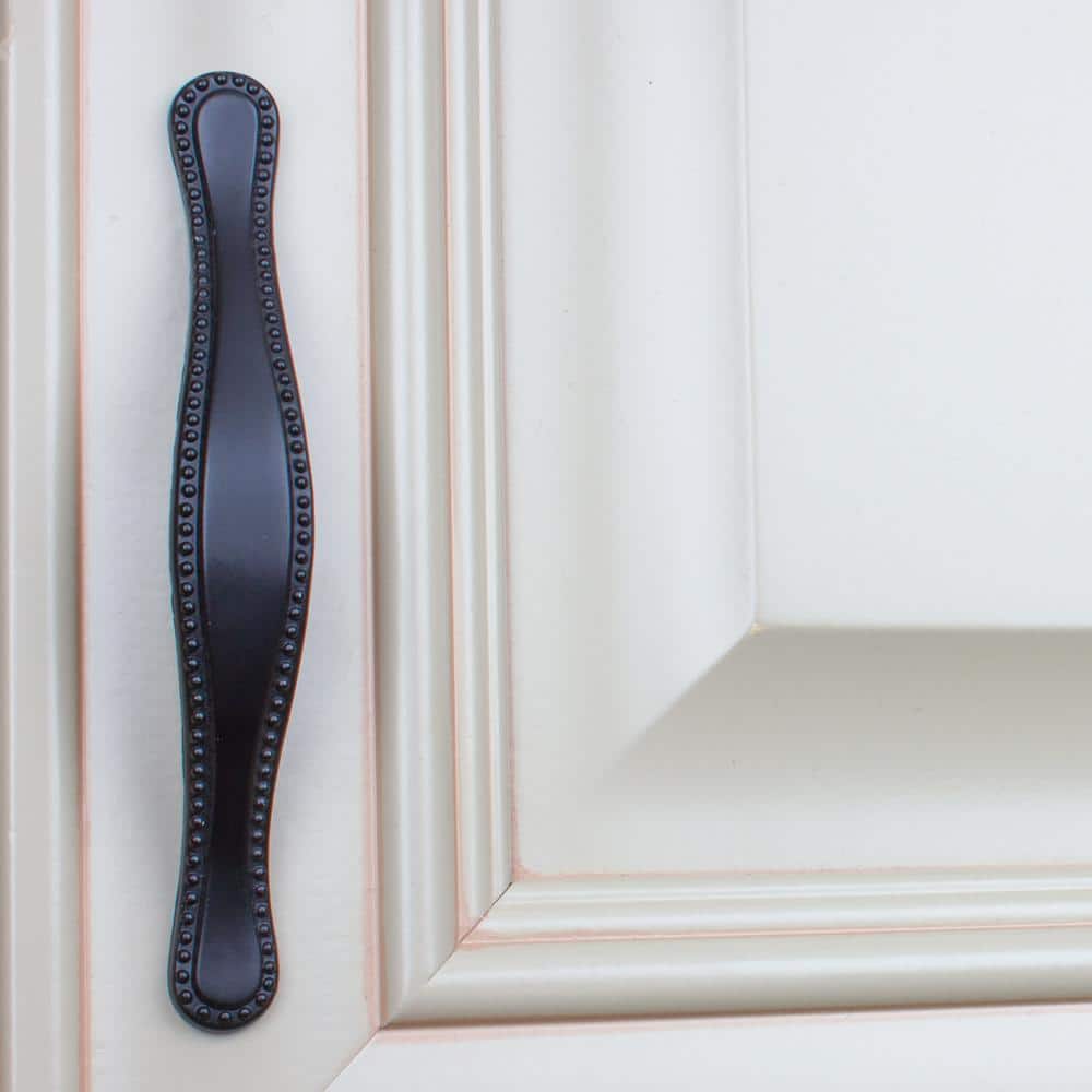 3 in. Center-to-Center Matte Black Beaded Cabinet Pull (10-Pack) - Hercitys
