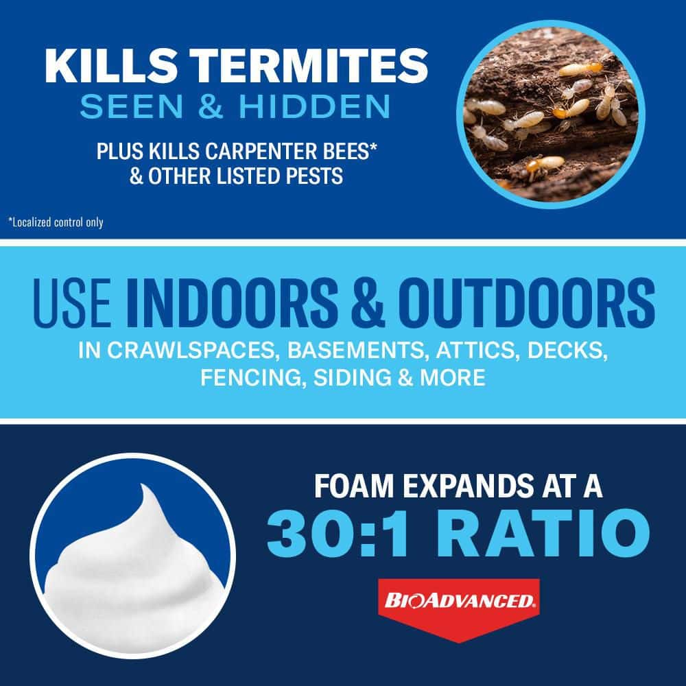 18 oz. Ready-to-Use Termite and Carpenter Bee Insect Killer Foam - Hercitys