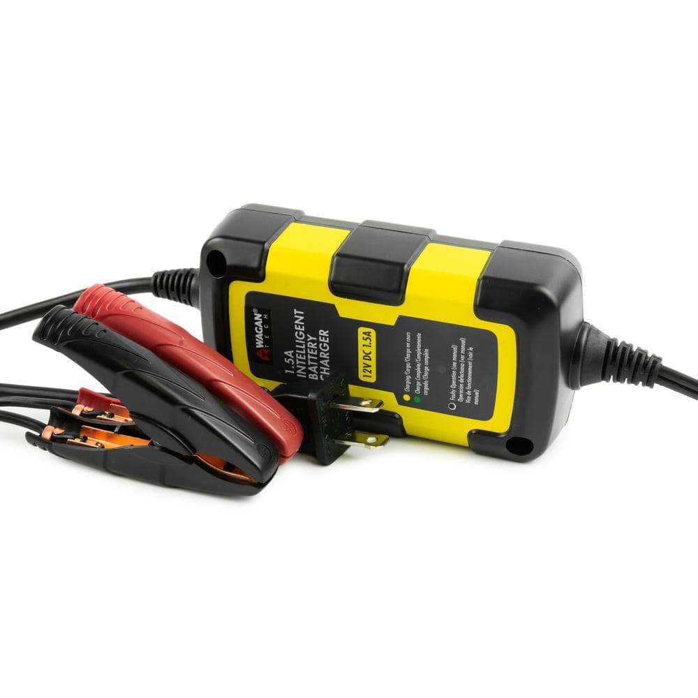 12-Volt 1.5 Amp Intelligent Battery Charger, Battery Maintainer - Hercitys