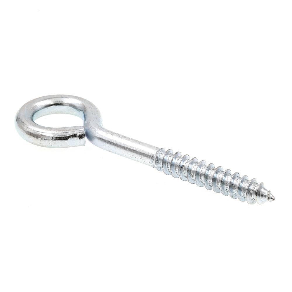 3/8 in. x 4-1/2 in. Zinc Plated Steel Eyes Lag Thread Screw (10-Pack) - Hercitys