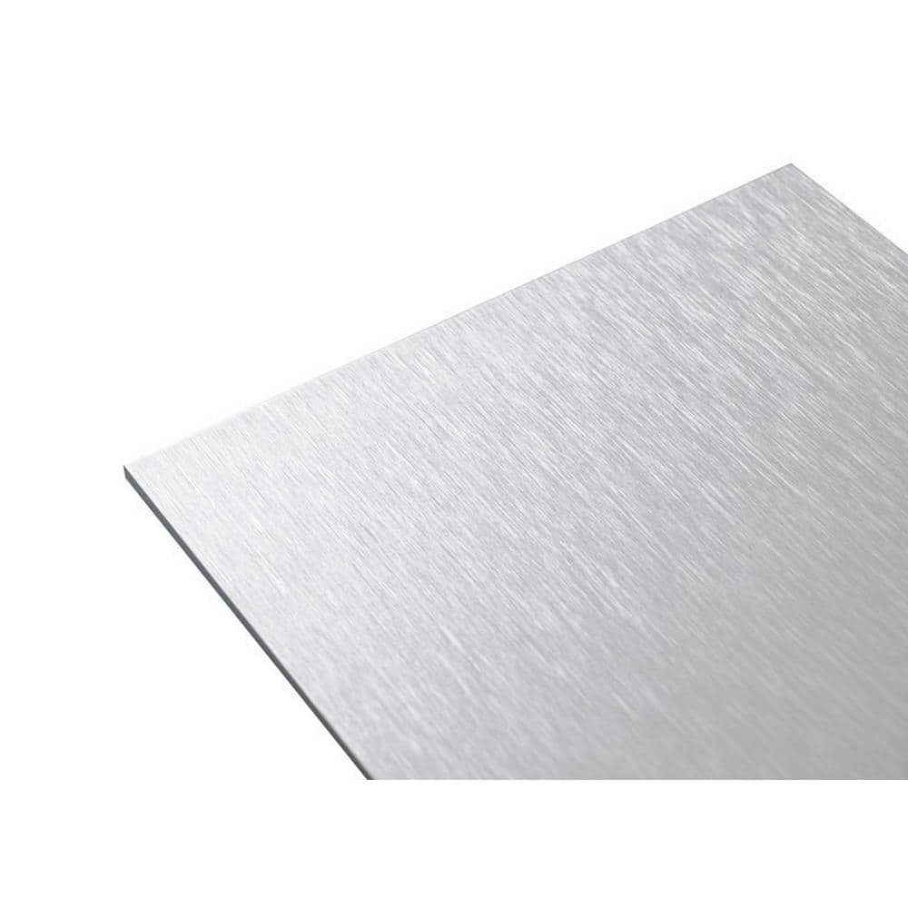 36 in. x 72 in. x 1/8 in. Thick Aluminum Composite ACM Brushed Silver Sheet - Hercitys