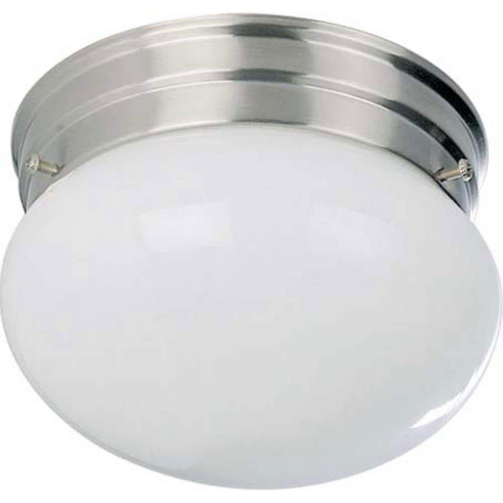 1-Light Brushed Nickel Flush Mount - Hercitys