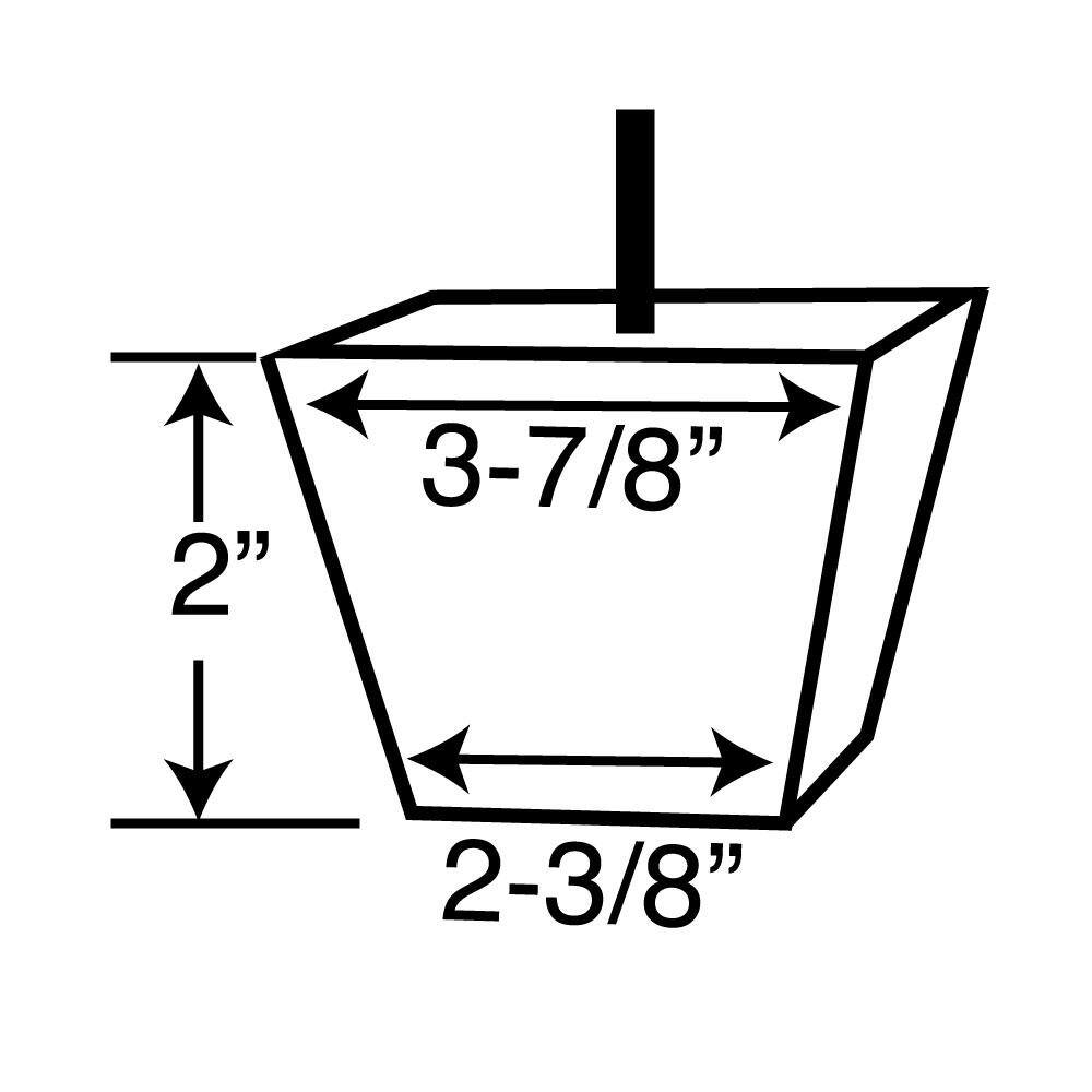 2 in. x 3-7/8 in. Stained Espresso Solid Hardwood Square Bun Foot (4-Pack) - Hercitys