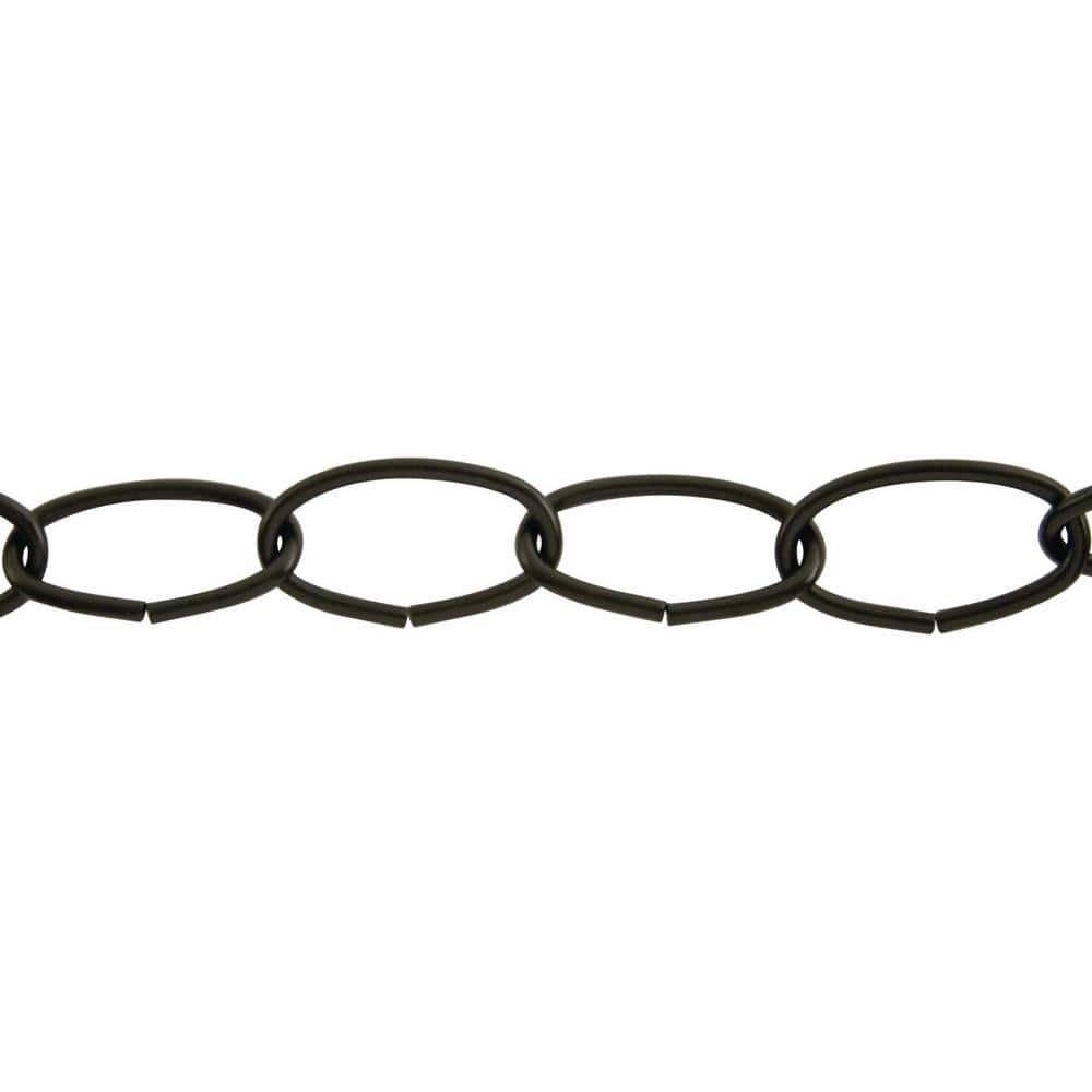 50 ft. Black Open Oval Decorative Chain Reeled - Hercitys