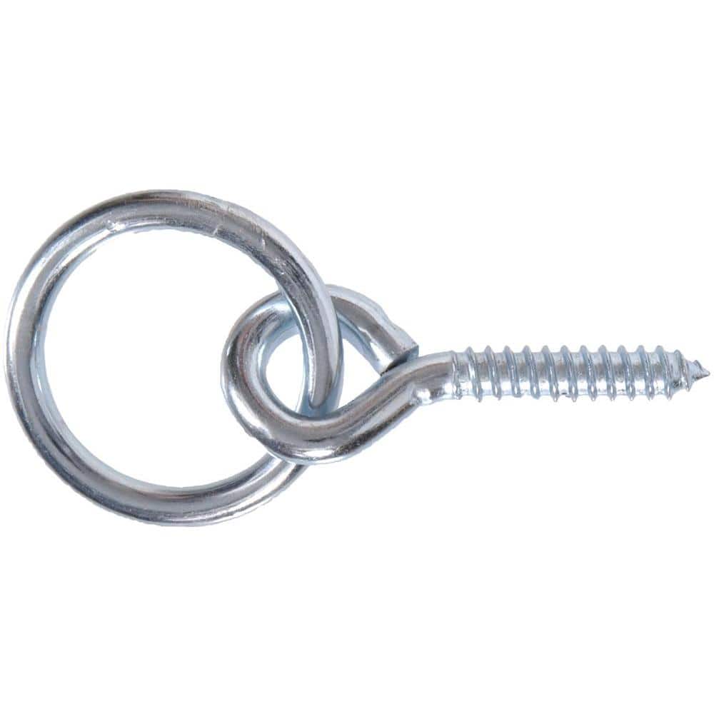 5/16 in. x 3-1/4 in. Hitching Ring with Hex Lag Screw Style 2 in. Ring in Zinc-Plated (10-Pack) - Hercitys