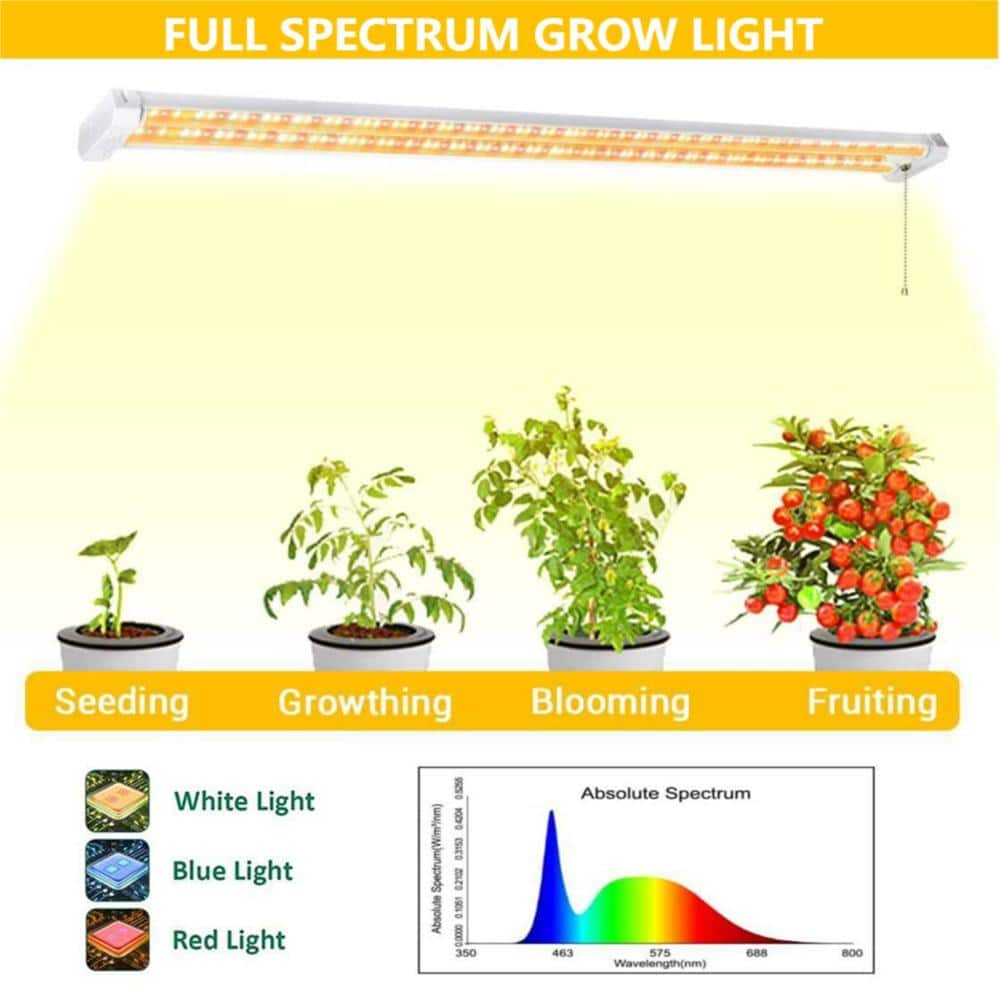 48 in. 42-Watt Indoor LED Grow Light Cool White full spectrum plant light - Hercitys