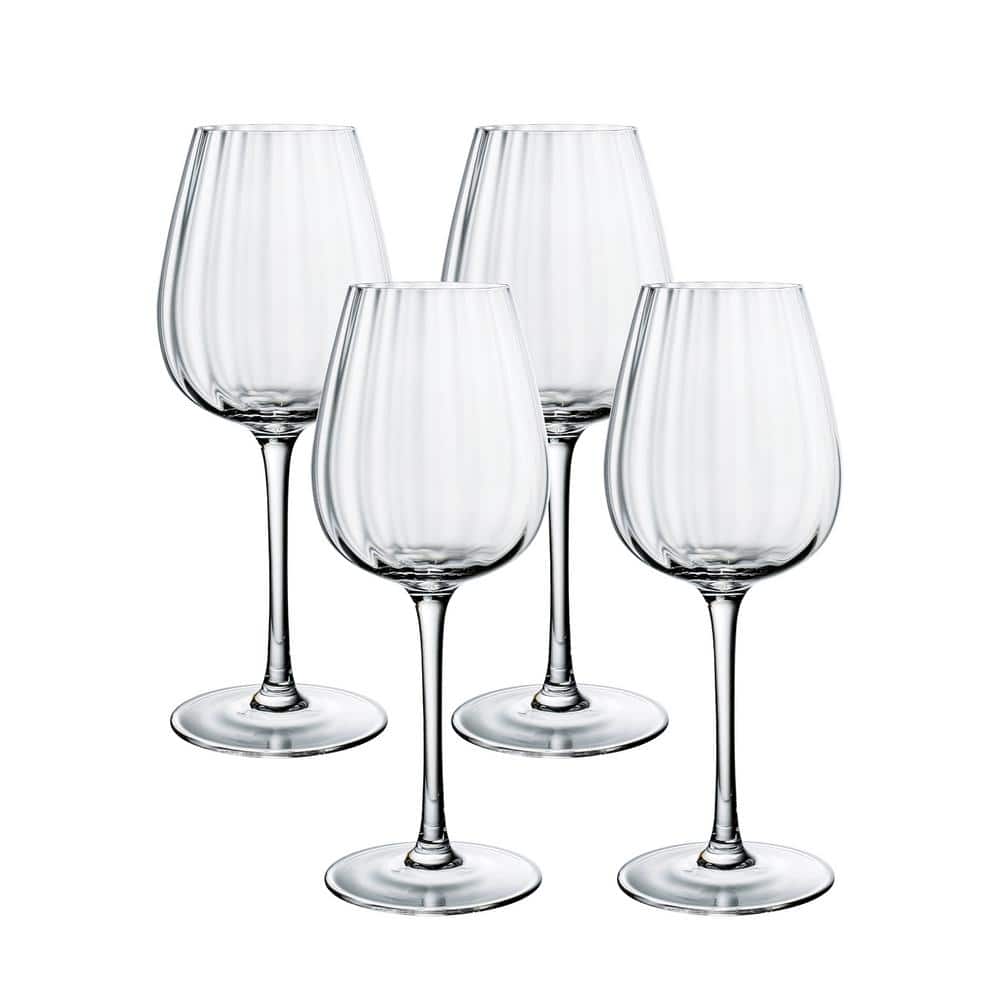 4.25 oz. Rose Garden White Wine Glass Set (Set of 4) - Hercitys