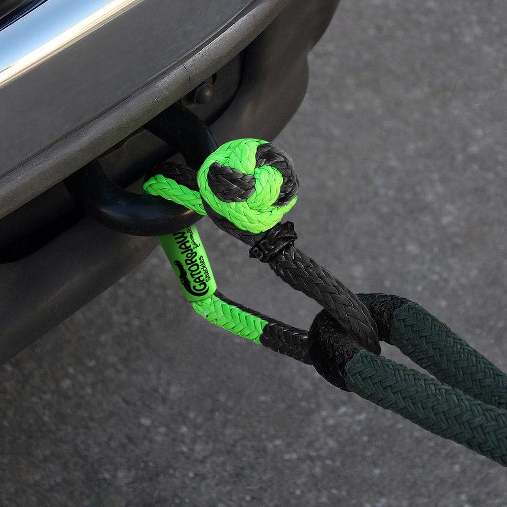 5/16 in. NexGen Gator-Jaw Syn Shackle Green/Black - Hercitys