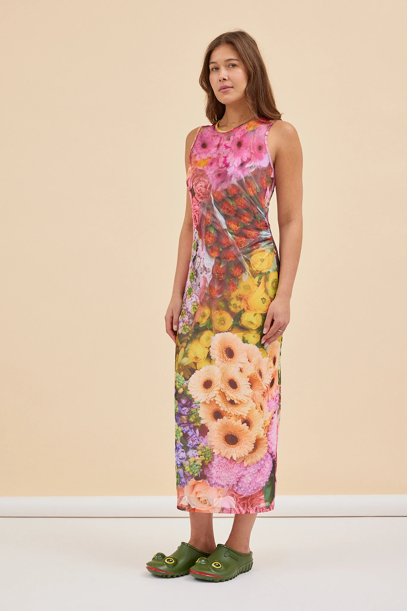 LILY MESH DRESS - FLOWER SHOP - Hercitys