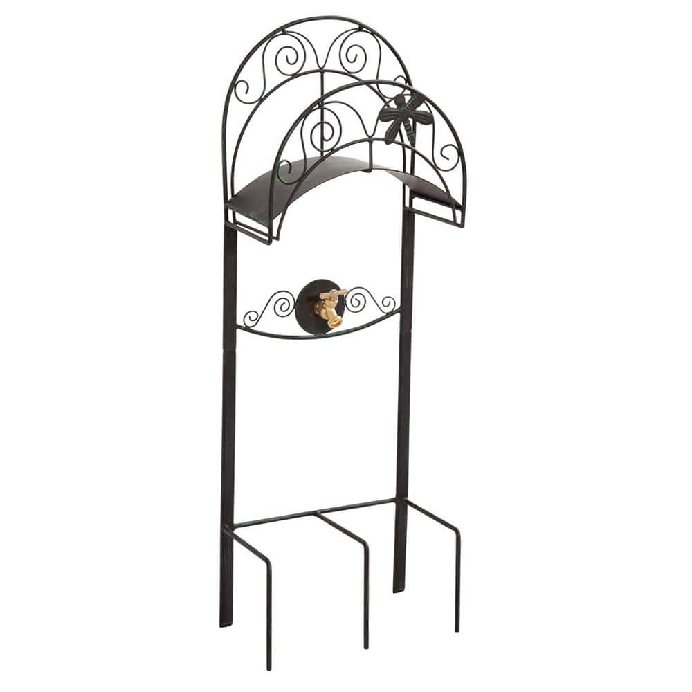 125 ft. Black Steel Dragonfly w/Spigot Hose Stand Garden Hose Reel - Hercitys