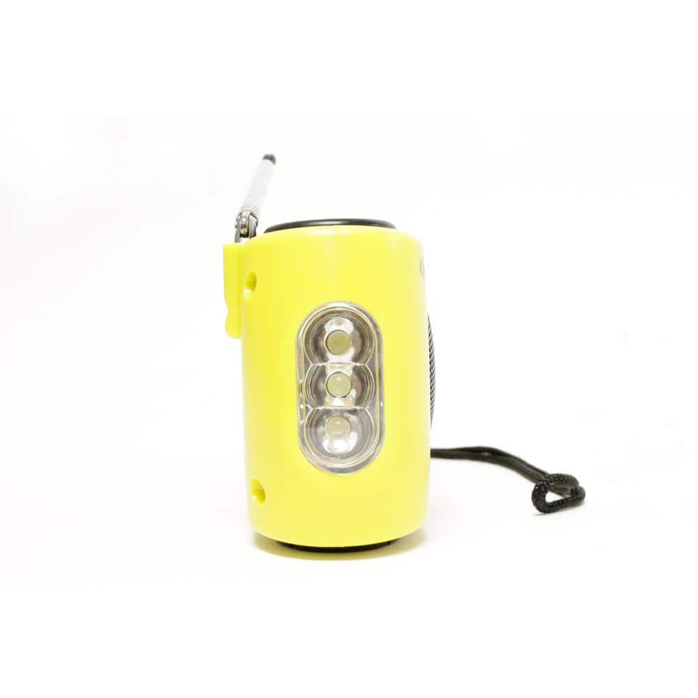 “The Element” Dynamo Powered Solar Radio and Flashlight with NOAA, Yellow - Hercitys