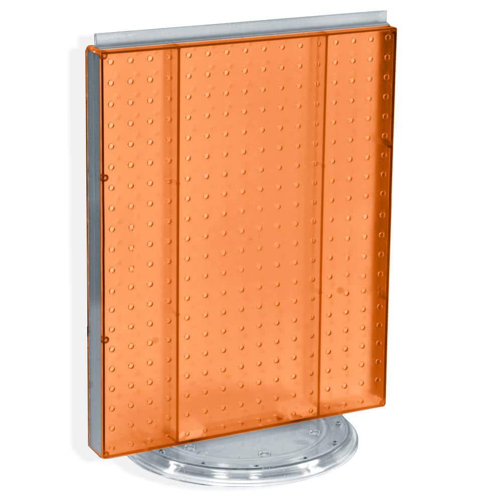 20.25 in. H x 16 in. W Revolving Pegboard Counter Display Orange - Hercitys