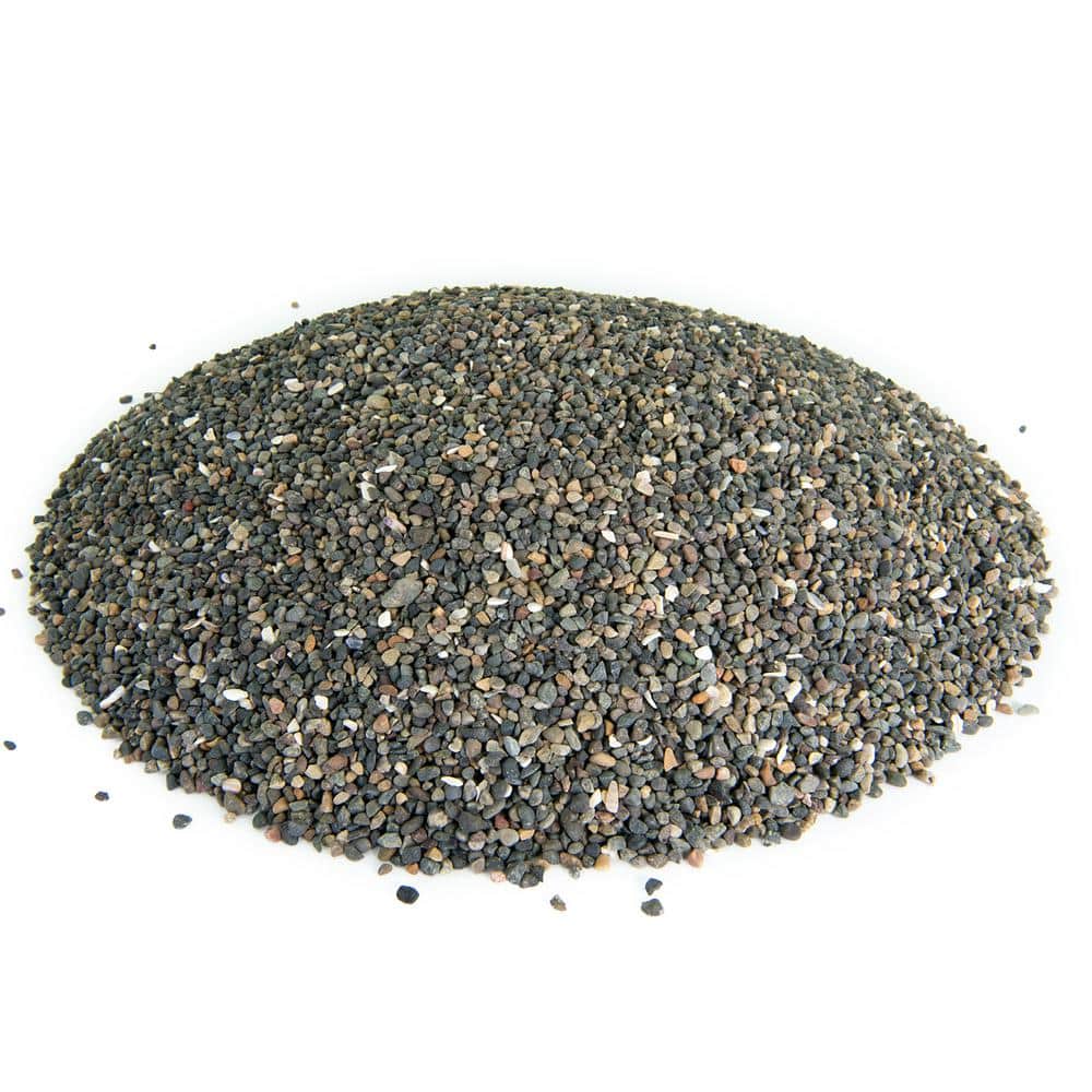 0.25 cu. ft. 1/8 in. Black Criva Mexican Beach Pebble Smooth Round Rock for Gardens, Landscapes and Ponds - Hercitys