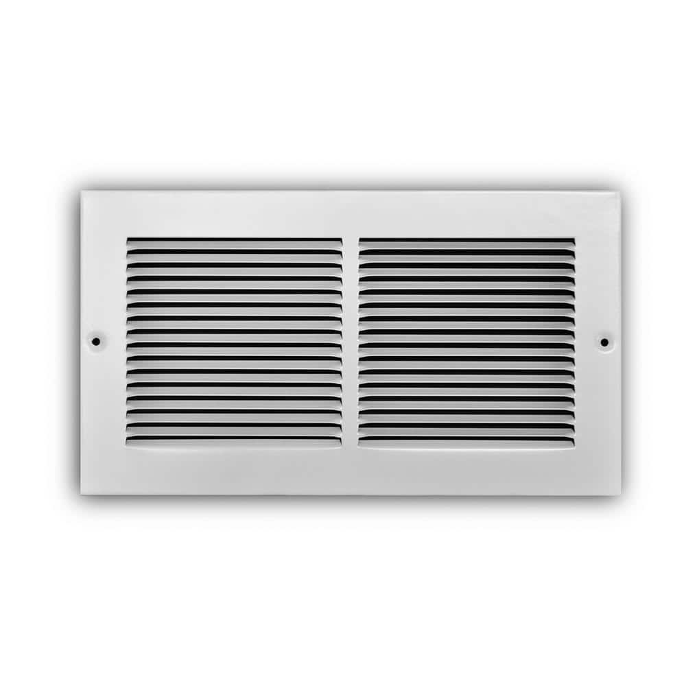 12 in. x 6 in. 1-Way Steel Baseboard Return Air Grille in White - Hercitys