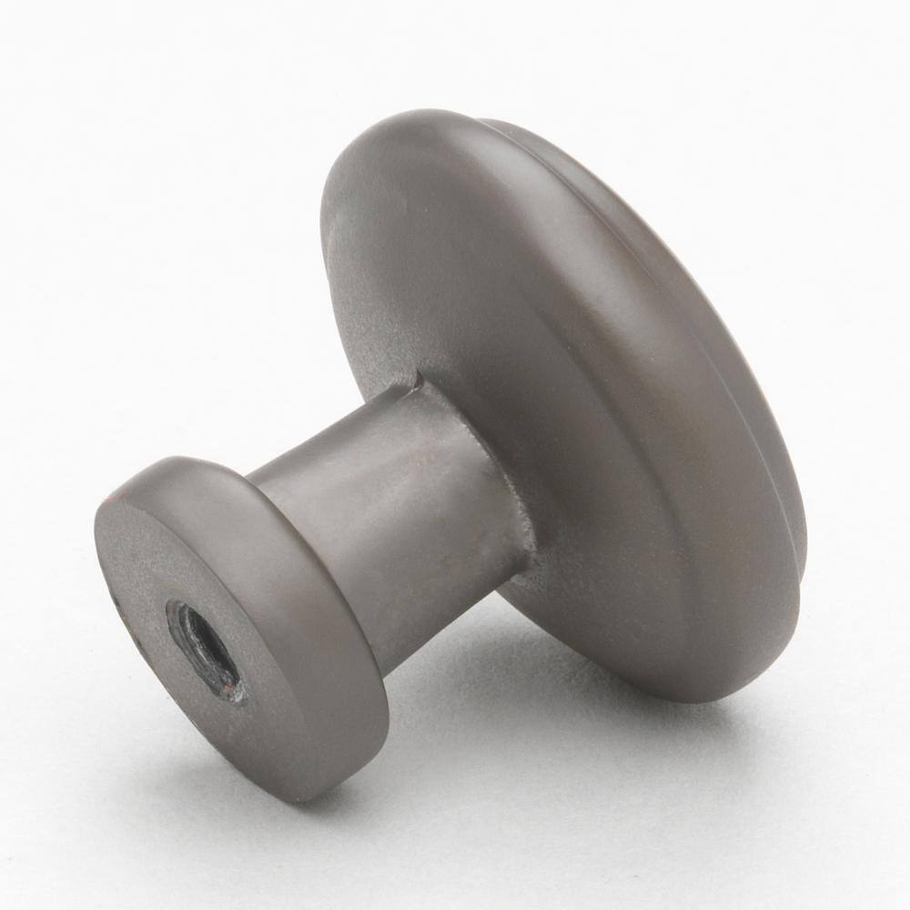 1-1/8 in. Graphite Finish Round Ring Classic Cabinet Knob (10-Pack) - Hercitys