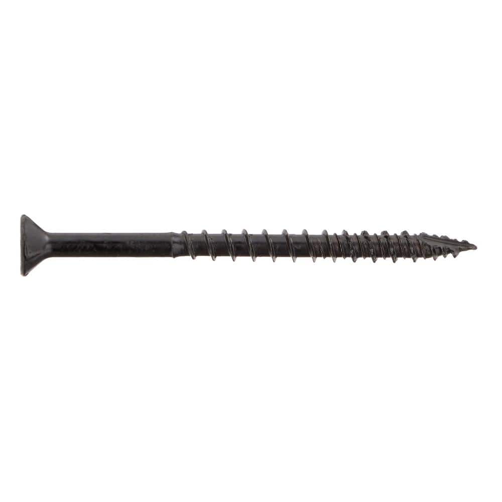 3-Pack #9 x 2-1/2 in. Black 6-Lobe Star Drive Exterior Flat Head Multi-Material Screw (3 lbs. / 258-Piece) - Hercitys