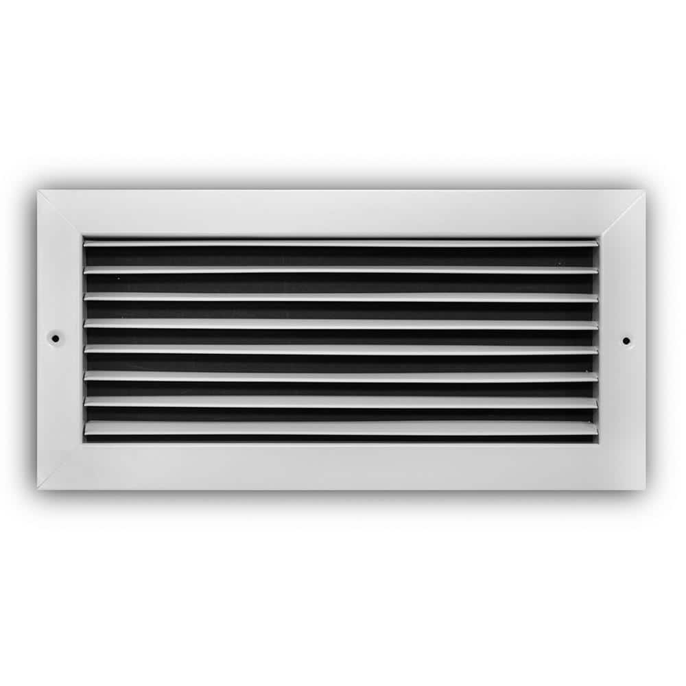 14 in. x 6 in. Steel Fixed Bar Return Air Grille in White - Hercitys
