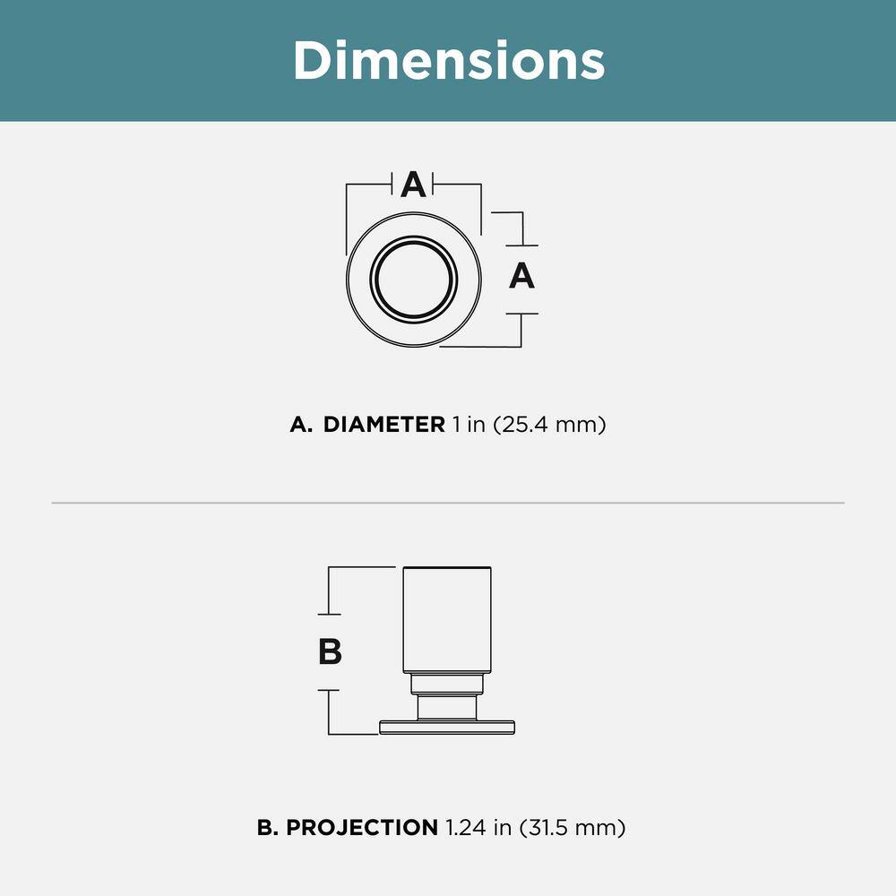 (10-Pack) Round Layered Backplate 1 in. (25 mm) Modern Satin Nickel Round Cabinet Knobs - Hercitys